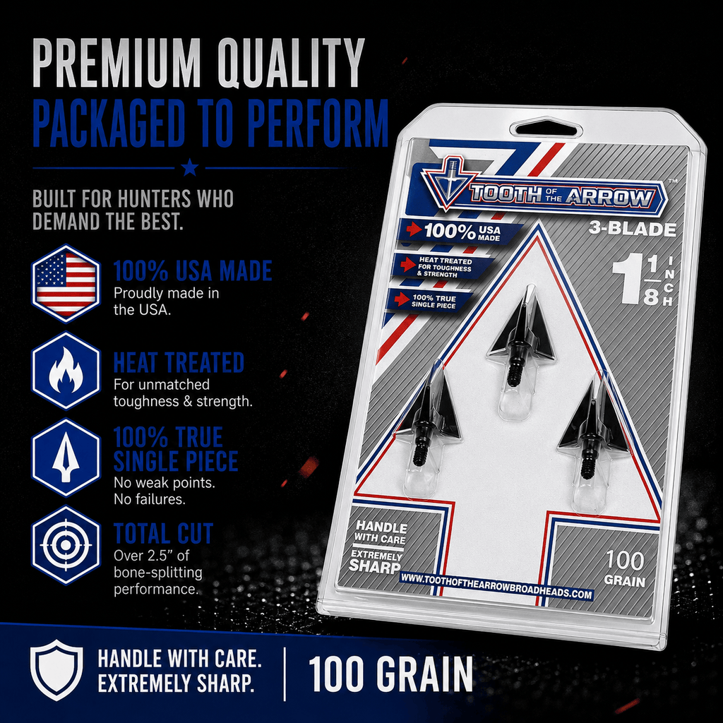 TOTA | 100 grain broadhead | 1-1/8 inch | fixed 3-blade