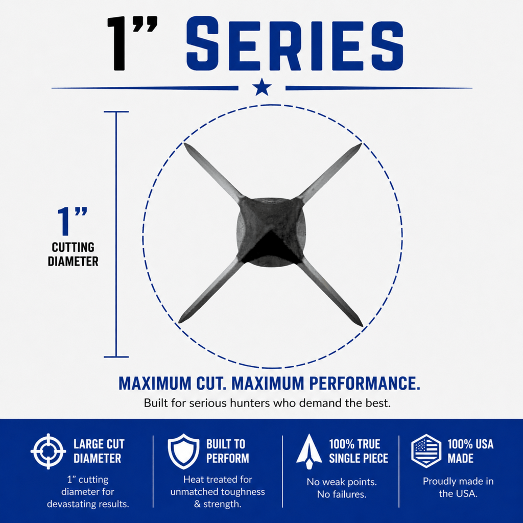TOTA | 125 grain broadhead | 1-inch solid | fixed blade