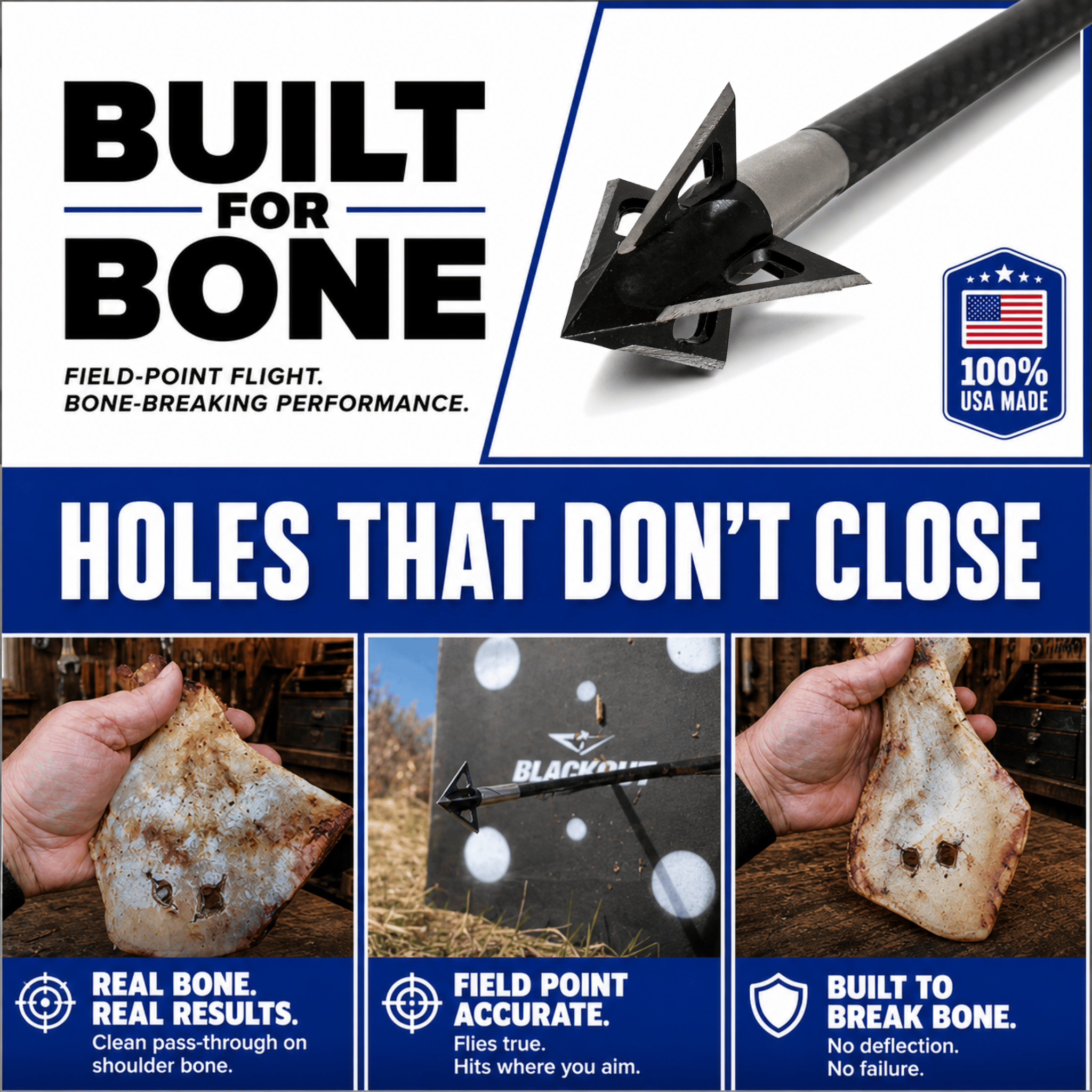TOTA | 100 grain broadhead | 1-inch vented | fixed blade