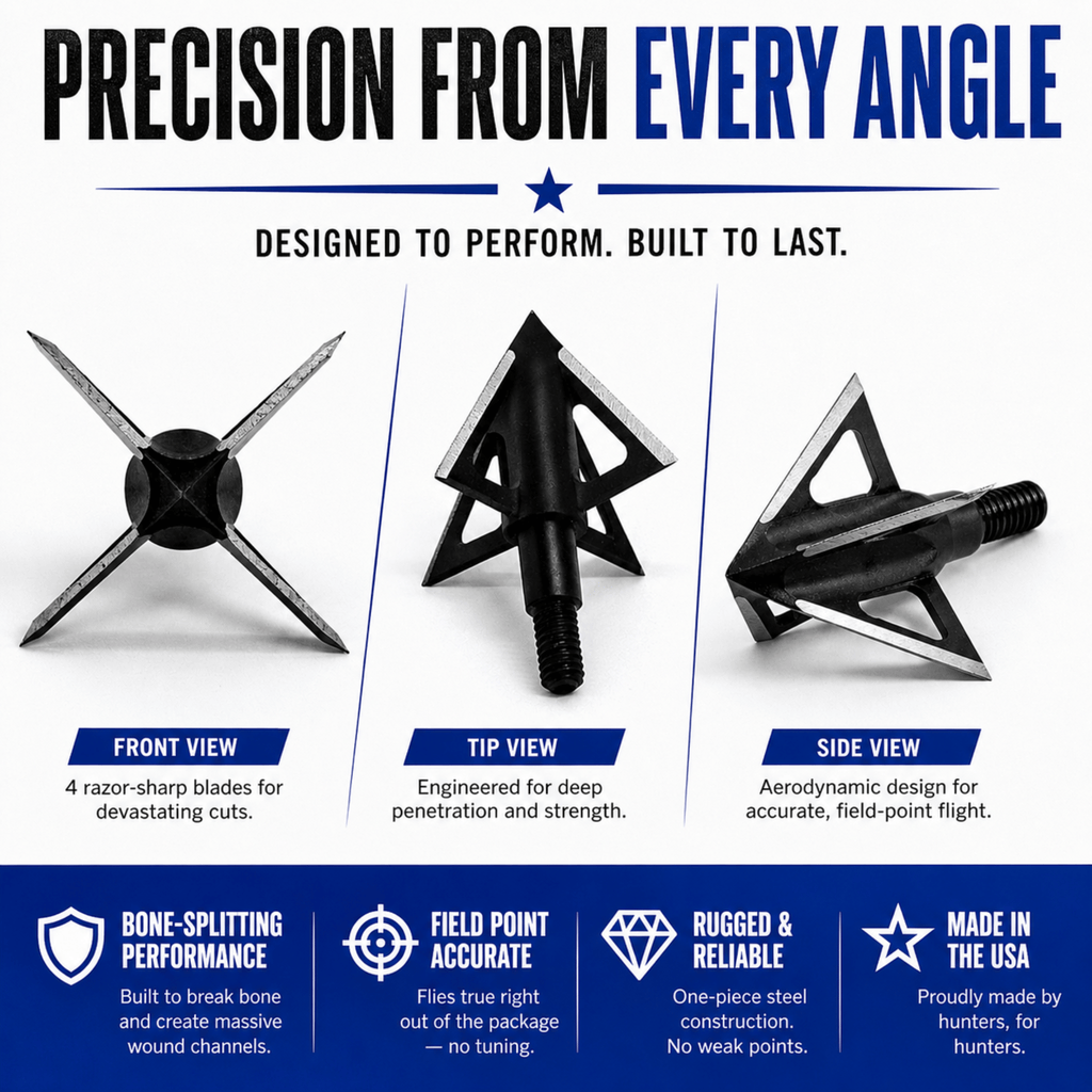 TOTA | 85 grain broadhead |1-inch vented | fixed blade