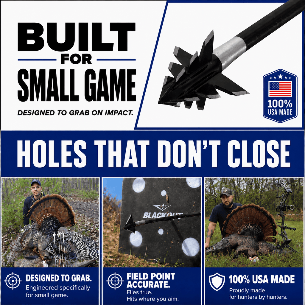 TOTA | 125 Grain Broadhead | Small Game and Turkey | Fixed Blade