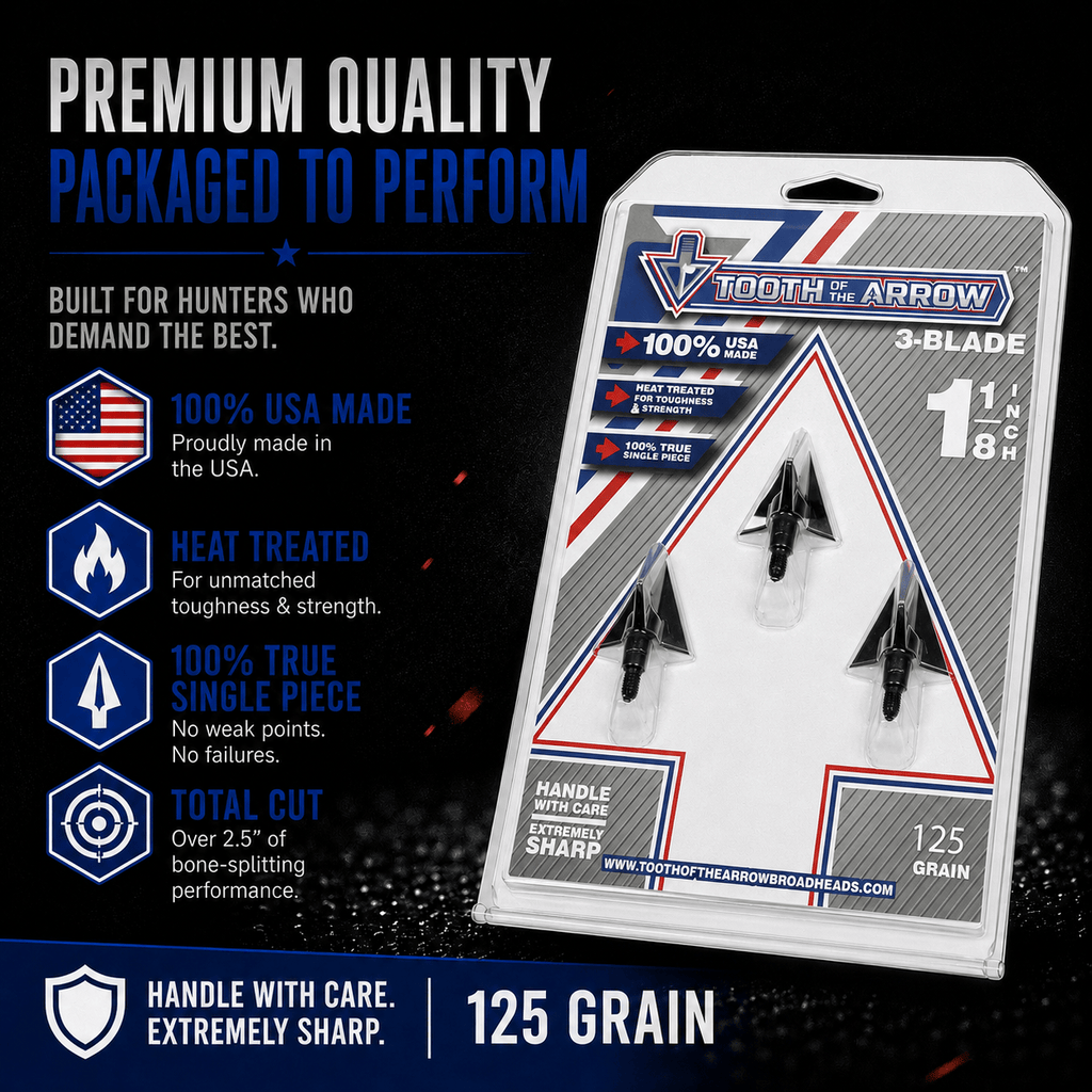 TOTA | 125 grain broadhead | 1-1/8 inch | fixed 3-blade