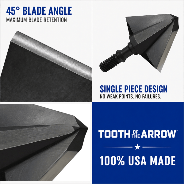 TOTA | 125 grain broadhead | 1-inch single bevel | fixed blade