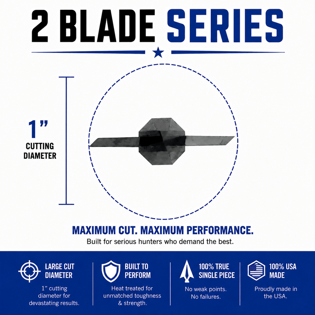 TOTA | 125 grain broadhead | 1-inch single bevel | fixed blade