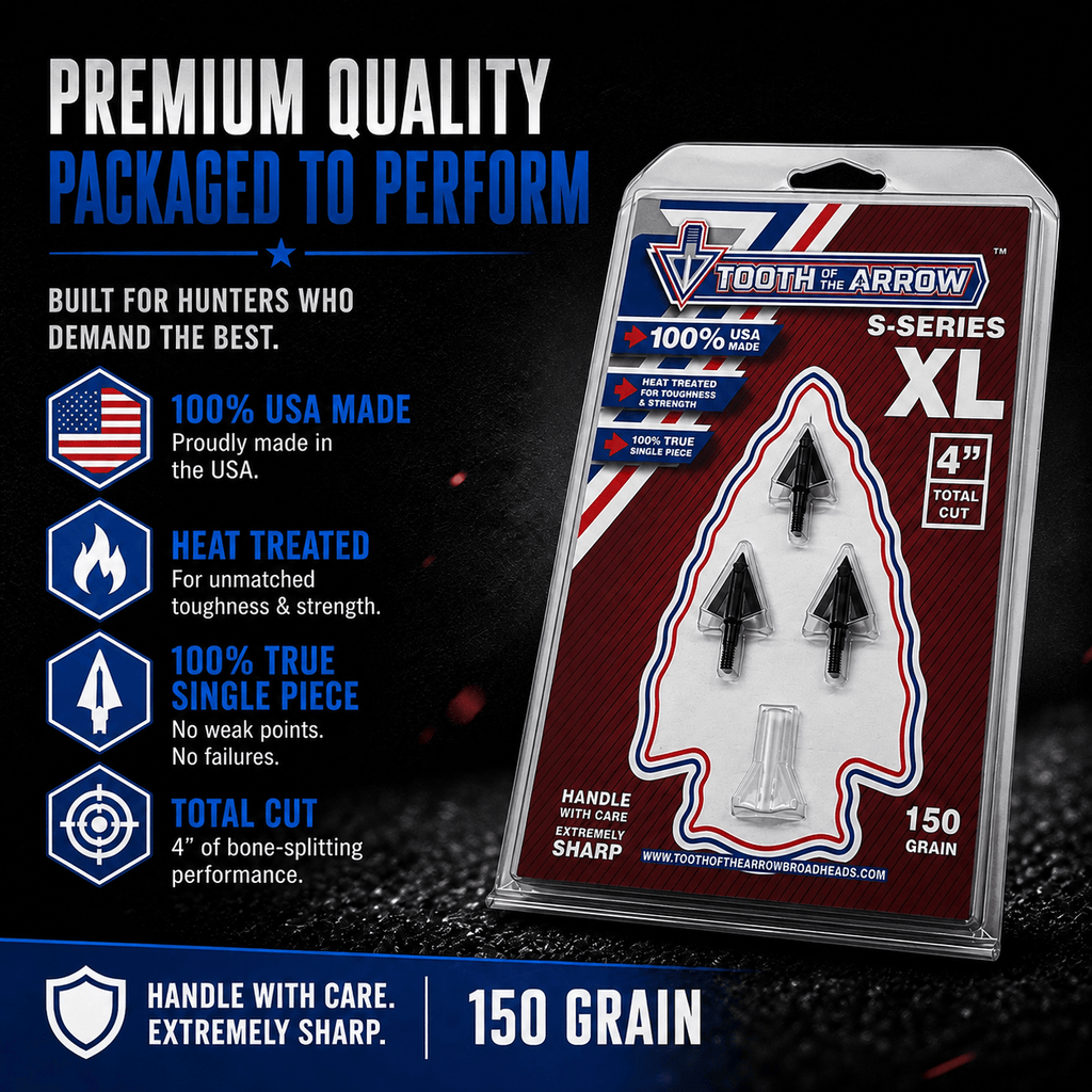 TOTA | 150 grain XL broadhead | 1-3/16-inch solid | fixed blade