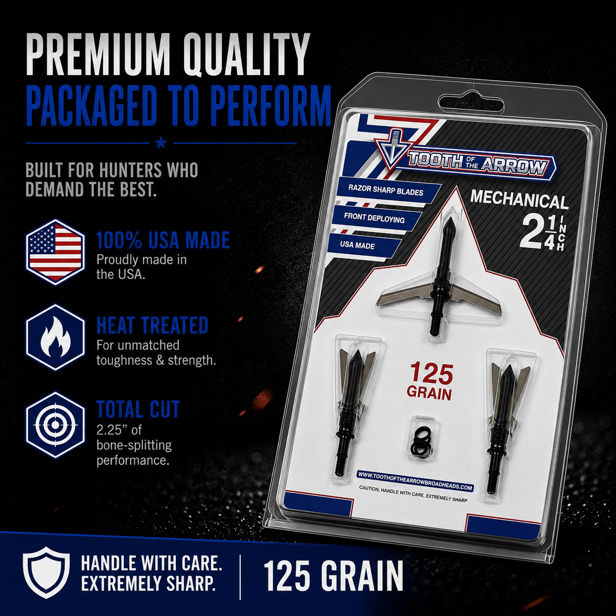 TOTA | 2-Blade Expandable Broadhead | 2.25” Cut | 125 Grain