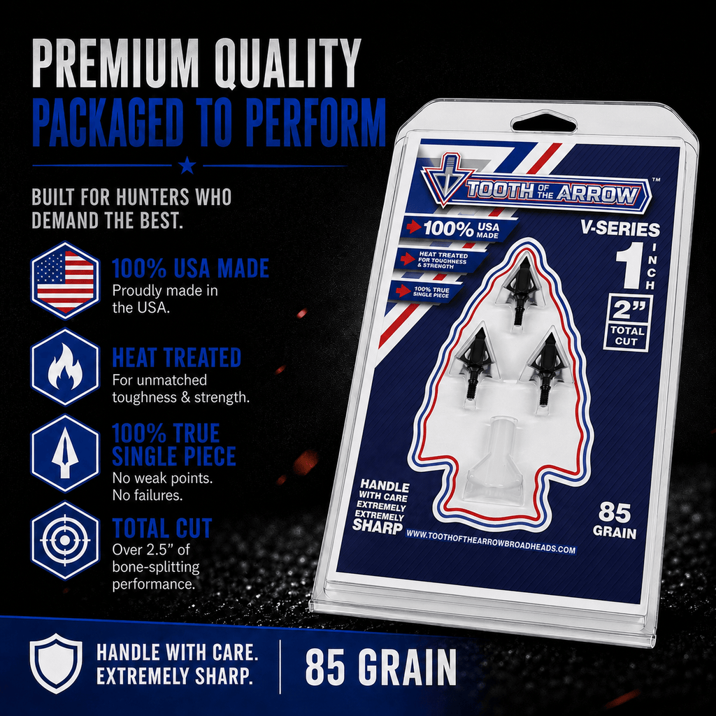 TOTA | 85 grain broadhead |1-inch vented | fixed blade