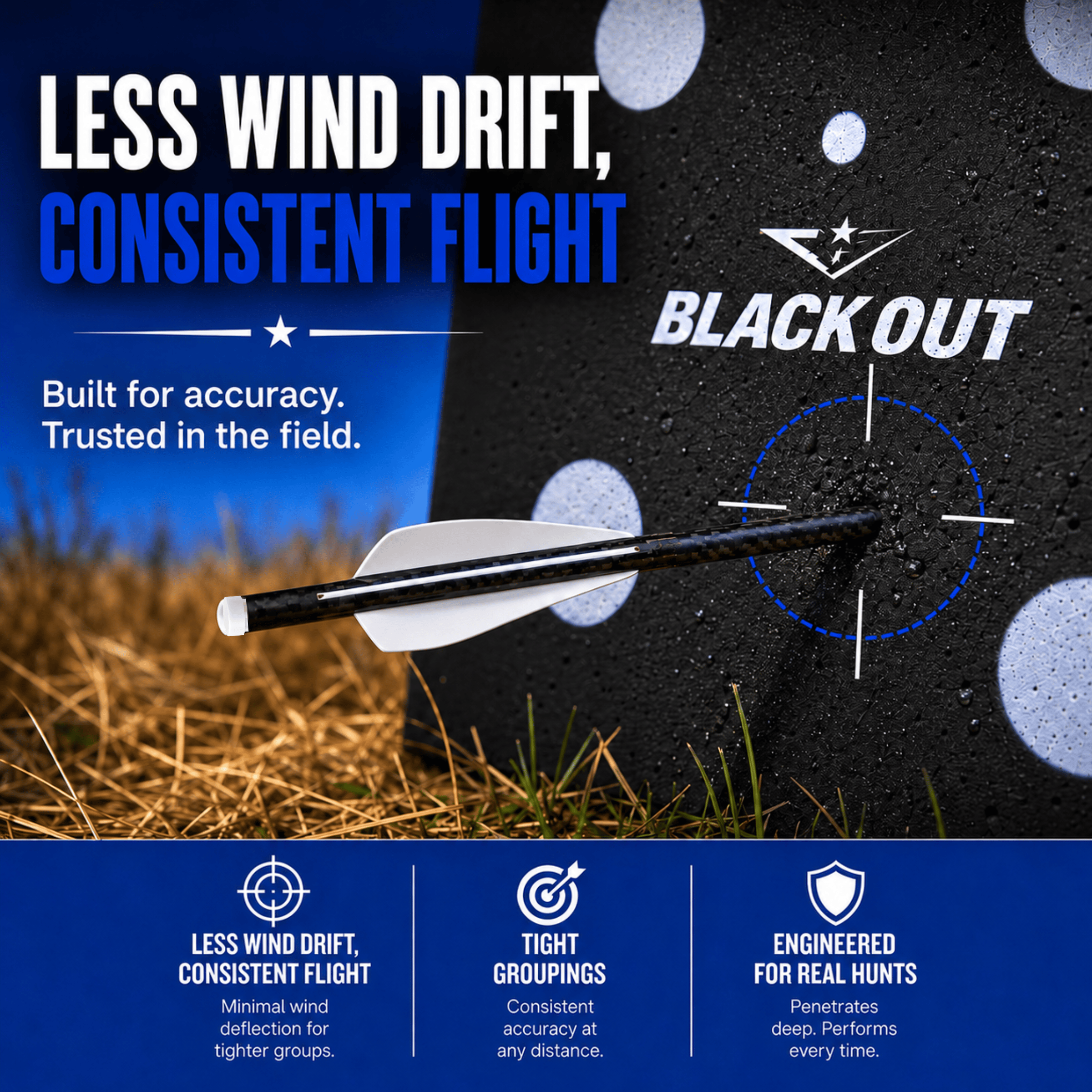 TOTA | Fletched Crossbow Bolts | The Bolt | Fletched 3" Vanes