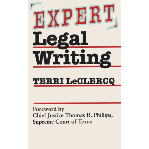 Expert Legal Writing - Paperback