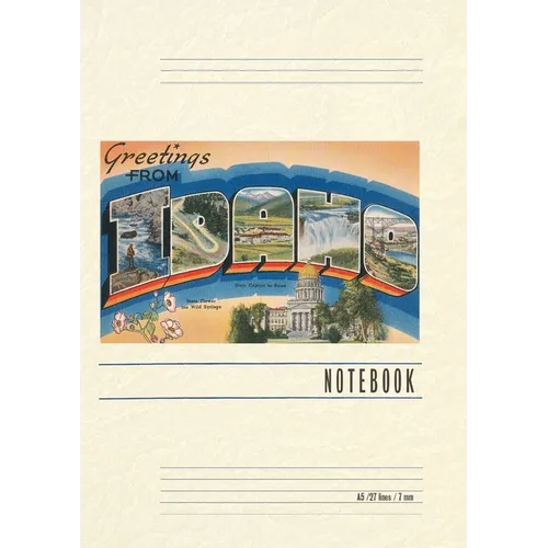 Vintage Lined Notebook Greetings from Idaho - Paperback