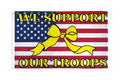 We Support Our Troops (USA Ribbon) Flag 3x5ft Poly Flag