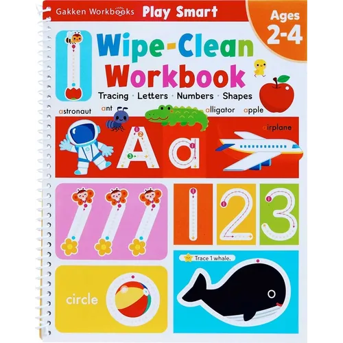 Play Smart Wipe-Clean Workbook: Ages 2-4: Tracing, Letters, Numbers, Shapes - Spiral